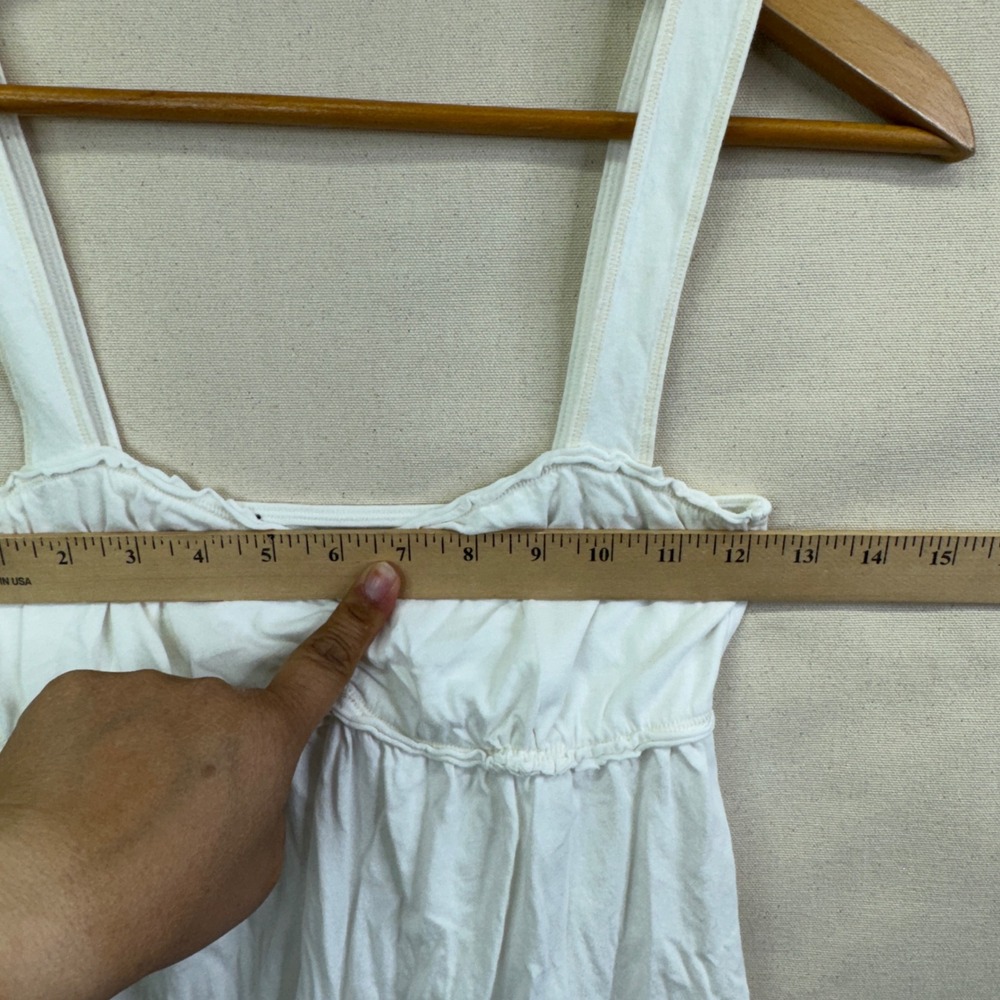 Hollister Babydoll Camisole Womens L White Eyelet Lace Boho Y2K Cottagecore Tank - Picture 5 of 9